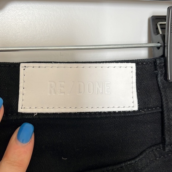 Re/Done 70's Stove Pipe Jeans in Black Size 24 - Picture 8 of 14